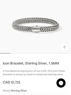 John Hardy Icon Bracelet, Sterling Silver, 7.5MM